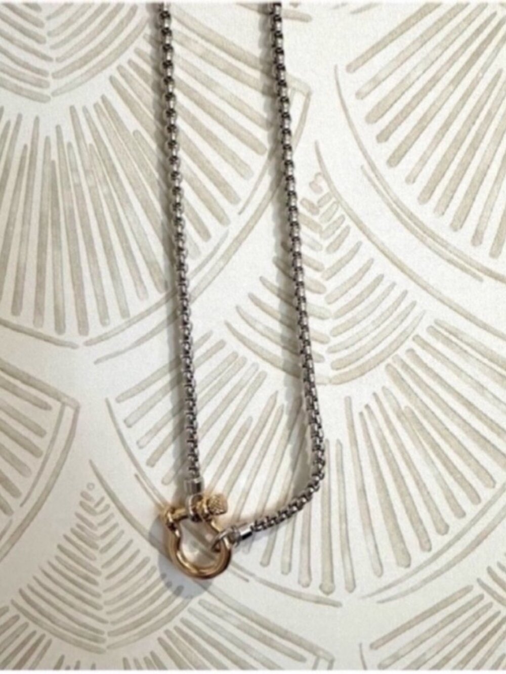 Anthropologie Layered Gold and Silver Mixed-Metal Necklace Set - Picture 3 of 3